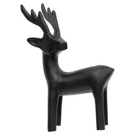 BreeBe - Cast Iron Standing Reindeer Figurine - Black