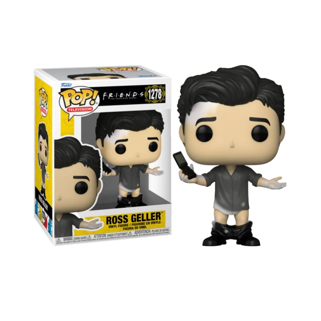 MANE Funko FRIENDS TaLdieo seales 1278 1 POP! TELEVISION ROSS GELLER FIGURINE EN VINYLE FIGURE J VINTL DE VINIL FIGURA 1 KGA ADVERTENCA PELGE . MN A ATTENTION S2 - - 300E N A -  . - BAAC - - A - a -