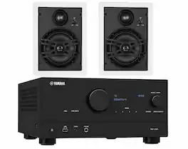 Yamaha - RX-V4A 5.2 AV Receiver with NS-IW660 In-Wall Speakers - Black