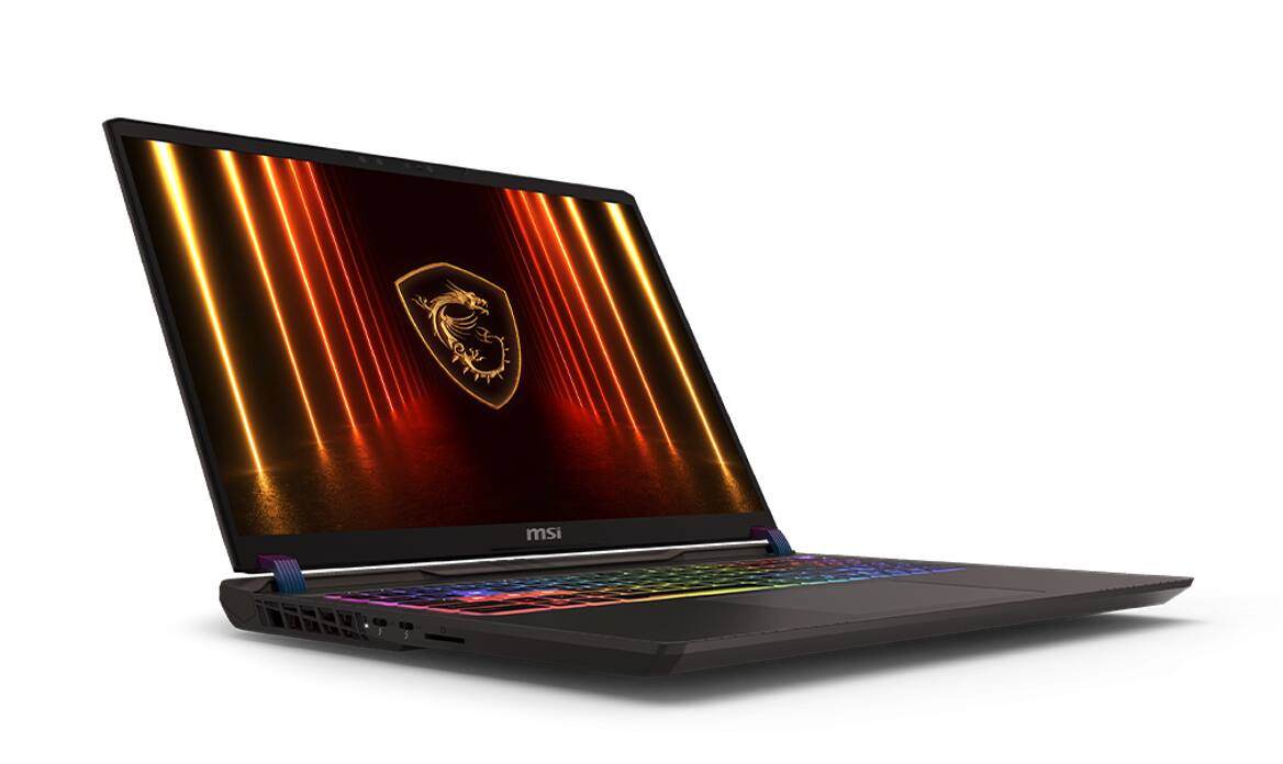 Alt View 5. MSI - MSI Vector Vector A2XWIG-050US Cosmo Gray Gaming Laptop, Ultra 9- 275HX, 32GB, 1TB SSD, 16.0 , RTX 5080, Win 11 Pro - Cosmo Gray.