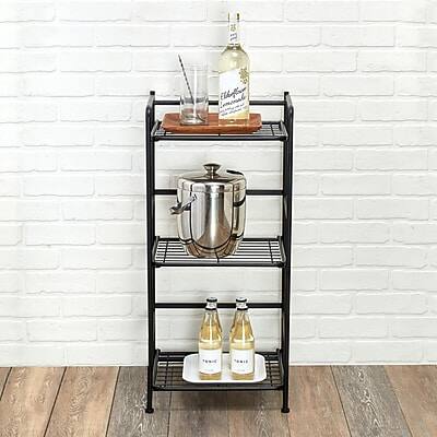 Alt View 3. Advantus - FlipShelf 3-Shelf Metal Unit, 14.5"W - Black.