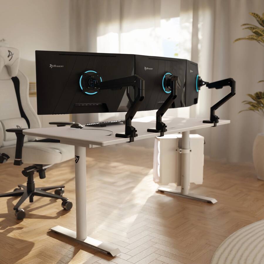 A Rozi Arozzi Alzare Neo Gas Spring Single Monitor Arm – Adjustable Height ...