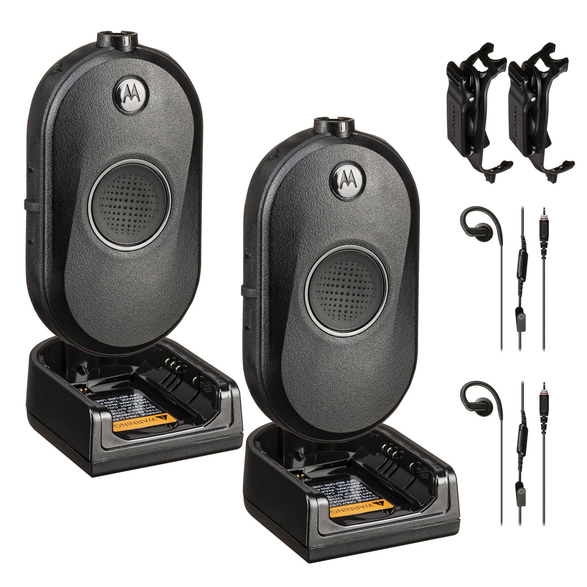 Front. Motorola - Motorola CLP1080e 8-Channel Two-Way UHF Business Radio (CLP1080E) (2-Pack) - Black.