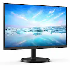 Front. Philips - V-line 23.8" VA LED FHD 100Hz Monitor (VGA, HDMI) - Textured Black.