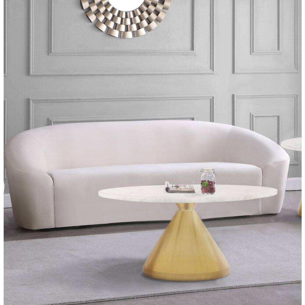 Alt View 1. Meridian Furniture - Emery White Marble Coffee Table - White.