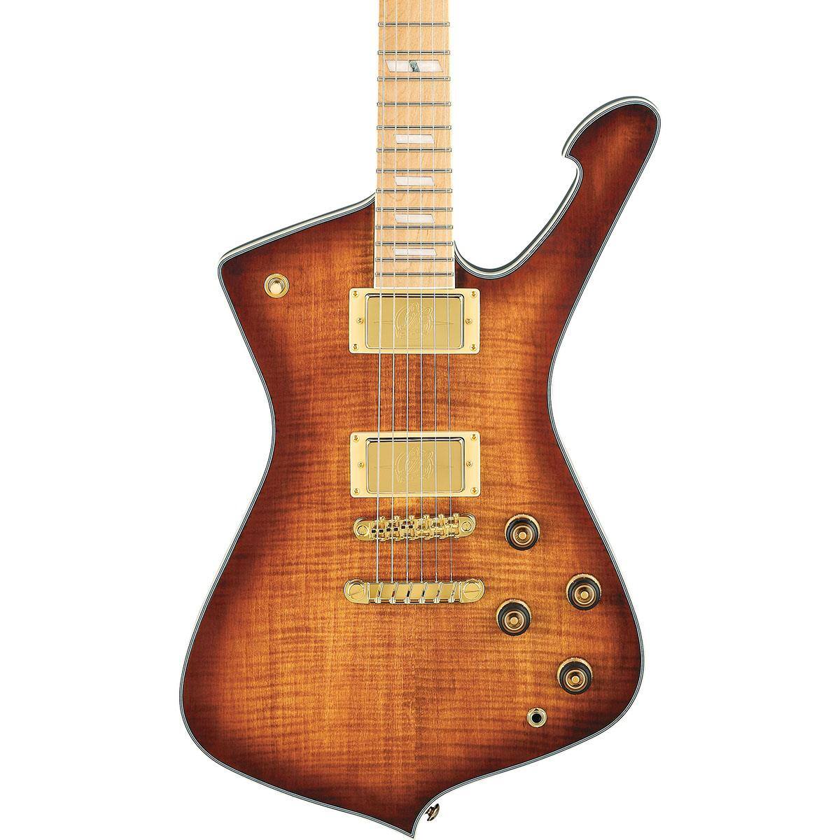 Alt View 3. Ibanez - Ibanez Iceman Standard Series IC420MFM Electric Guitar, Caramel Burst Low Gloss.