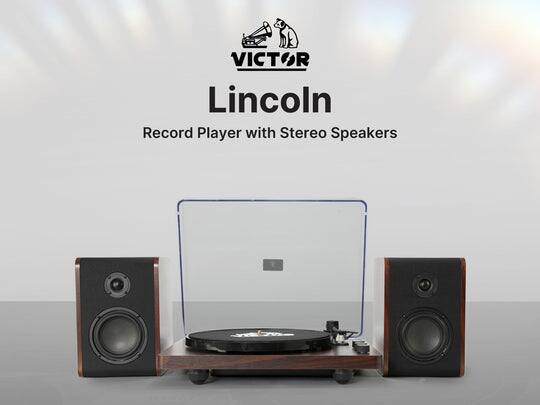 VICTOR Lincoln  
Record Player with Stereo Speakers
