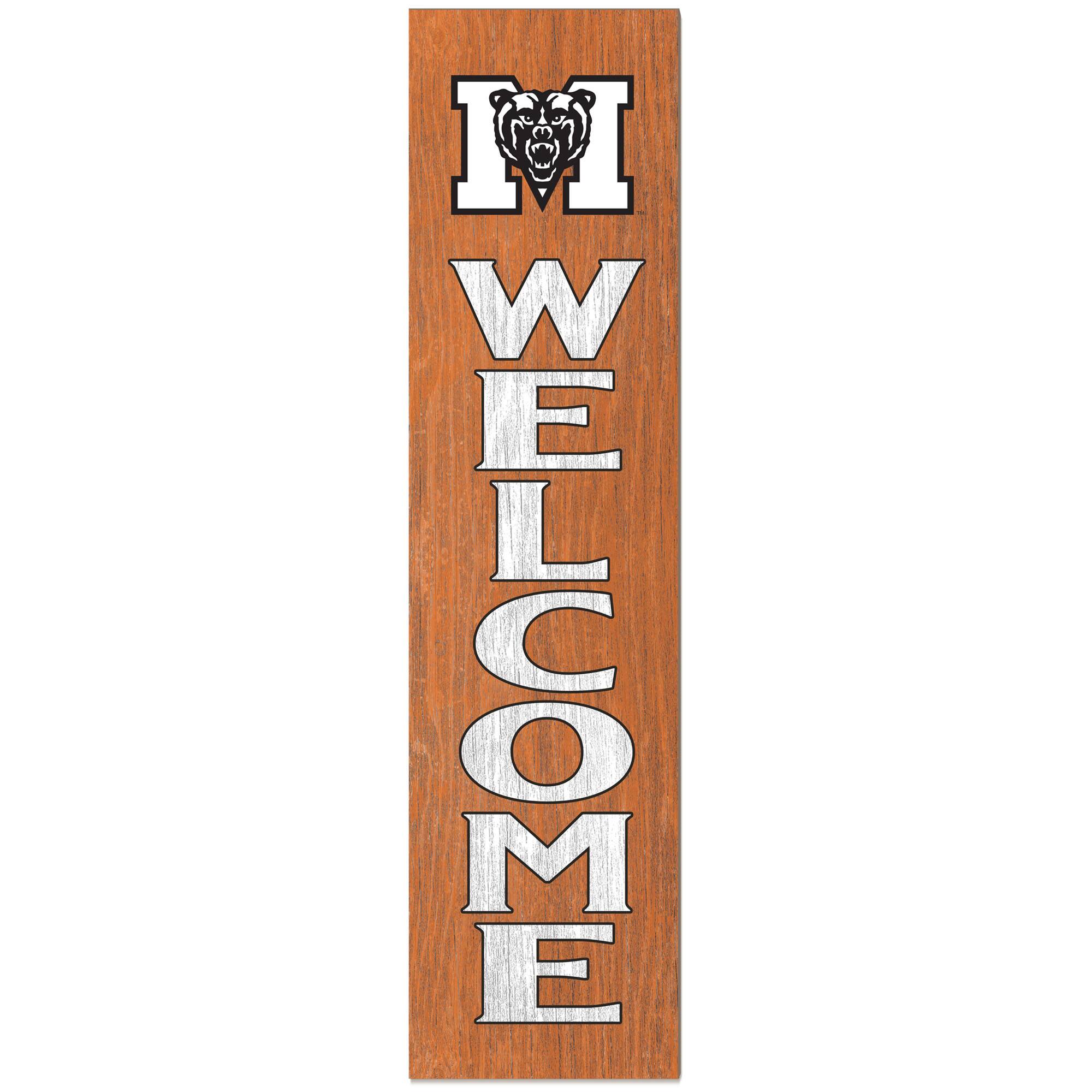Mercer Bears 12'' x 48'' Outdoor Leaner Welcome Sign