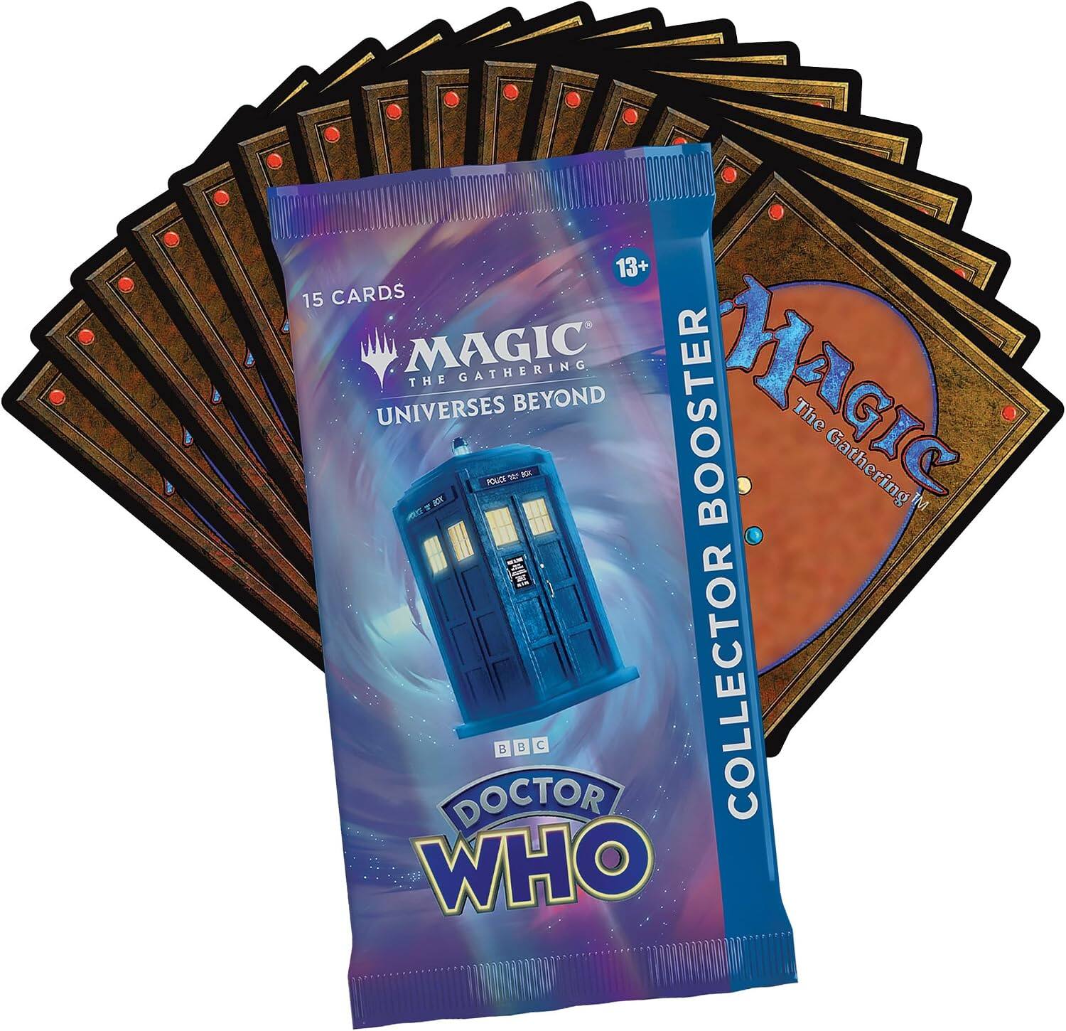 13+ 15 CARDS MAGIC GATHERING THE UNIVERSES BEYOND COLLECTOR BOOSTER MAGIC The Gathering DOCTOR WHO