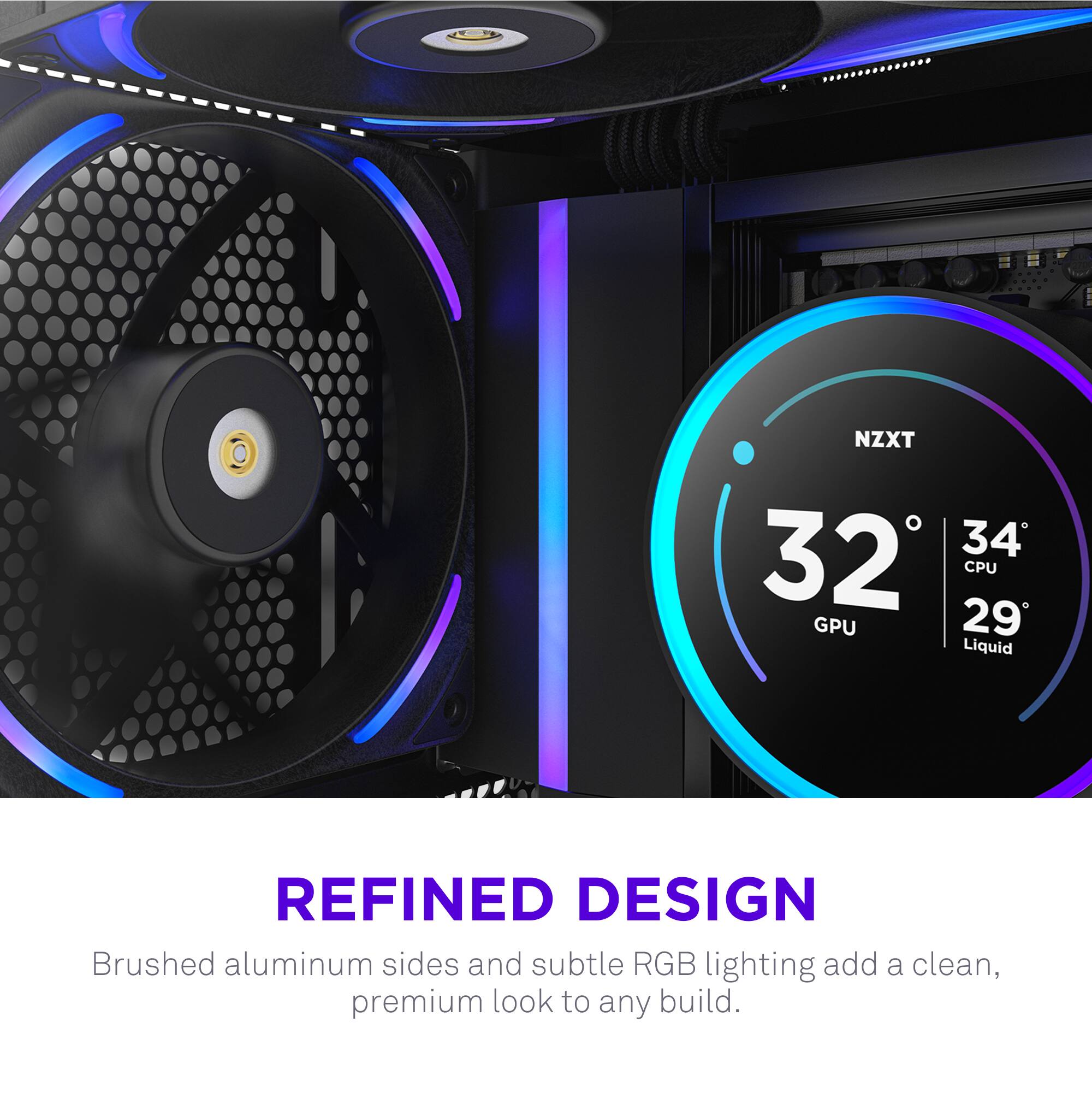 NZXT F140X Performance Fan 140mm PWM RGB Computer Case Fan with