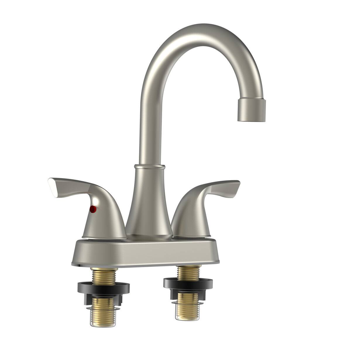 Angle. Bothwa Home - Bothwa home  Bathroom Faucet For bathroom Sink  With Two Handles - Brushed Nickel.