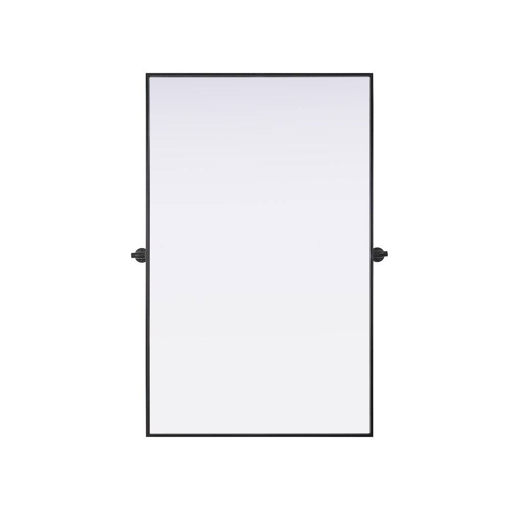 Alt View 7. Elegant Kitchen and Bath - Amoura 48X30 Pivot Mirror In Black - Black.