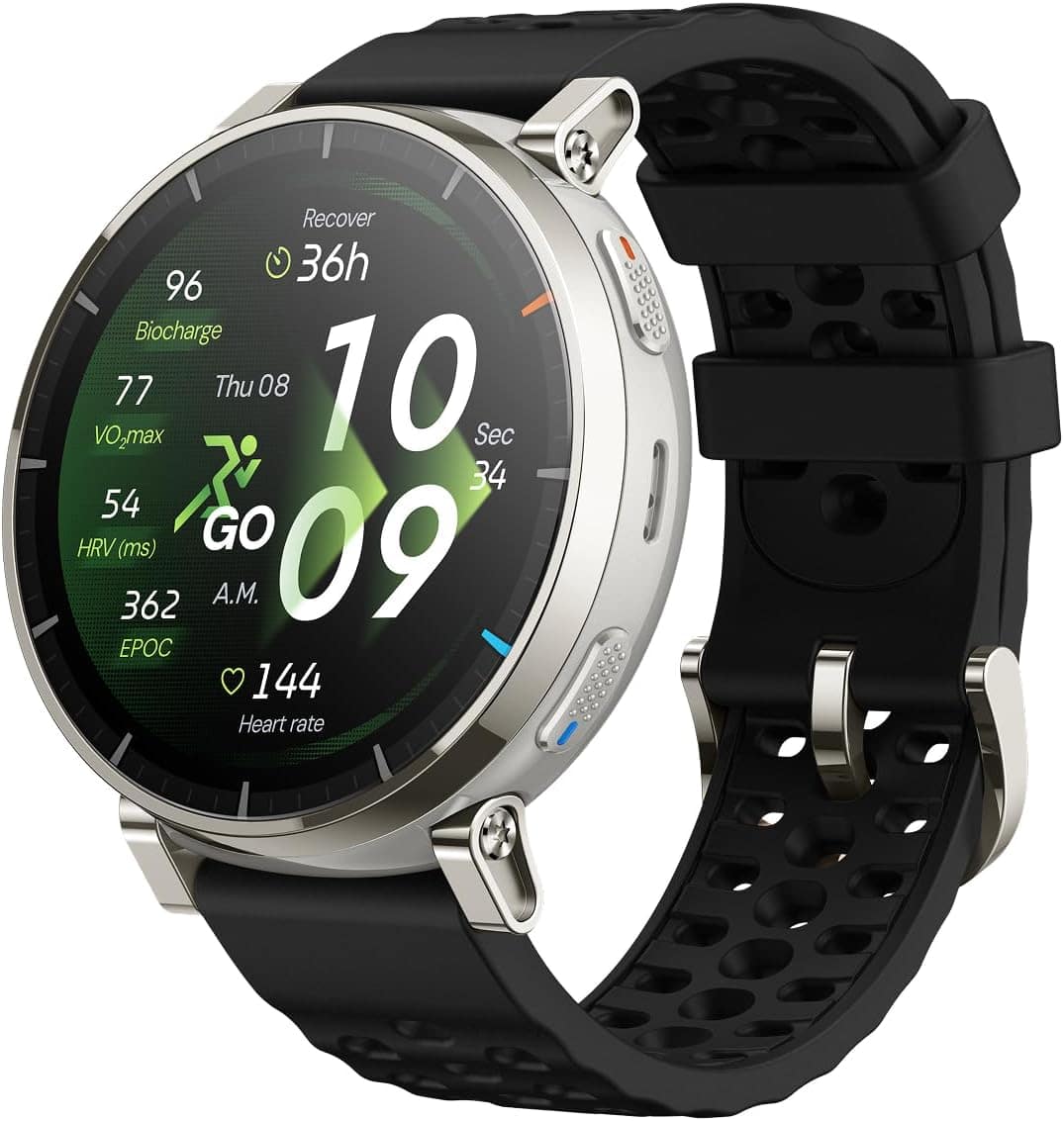 Amazfit - Active 3 Premium 45mm Smartwatch - Apex Silver - Silver - (2026)