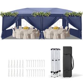 Winado - Canopy Tent Pop Up 10x20 ft, One Push Setup Instant Outdoor Sun Shelter with 6pcs Sidewalls and Carry Bag