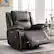 Front. Bestier - Bestier Faux Leather Manual Recliner with Massage and Heating - Grey.