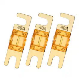 Unique Bargains - 3pcs 40A 125V Mini ANL Fuse Replacement, Electrical Protection Blade Fuse for Automotive Marine Audio Video System - Orange