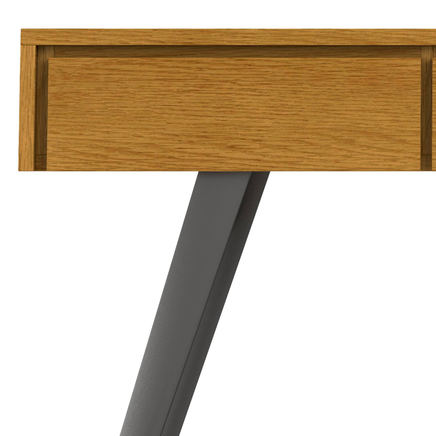 Alt View 7. Simpli Home - Simpli Home Lowry 60 inch Wide Console Sofa Table in Oak Veneer - Oak Veneer.