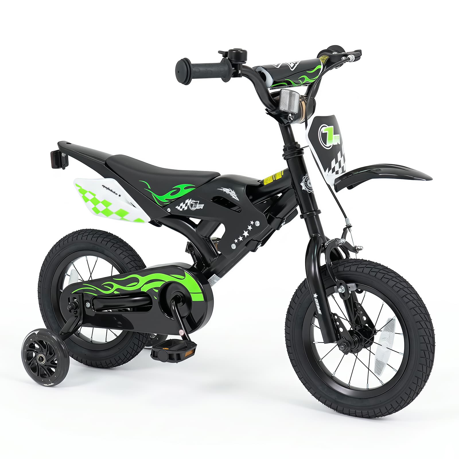 "Costway - 12"" Kids Bike with Removable Training Wheels, Dual Brake System for Ages 3-4 Years - Black" price history on PriceWatchPro
