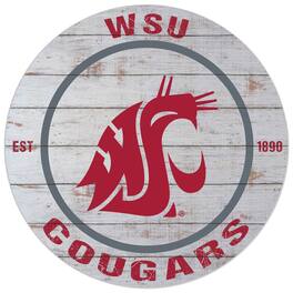 Jardine - Washington State Cougars 20'' x 20'' Indoor/Outdoor Weathered Circle Sign - Multicolor