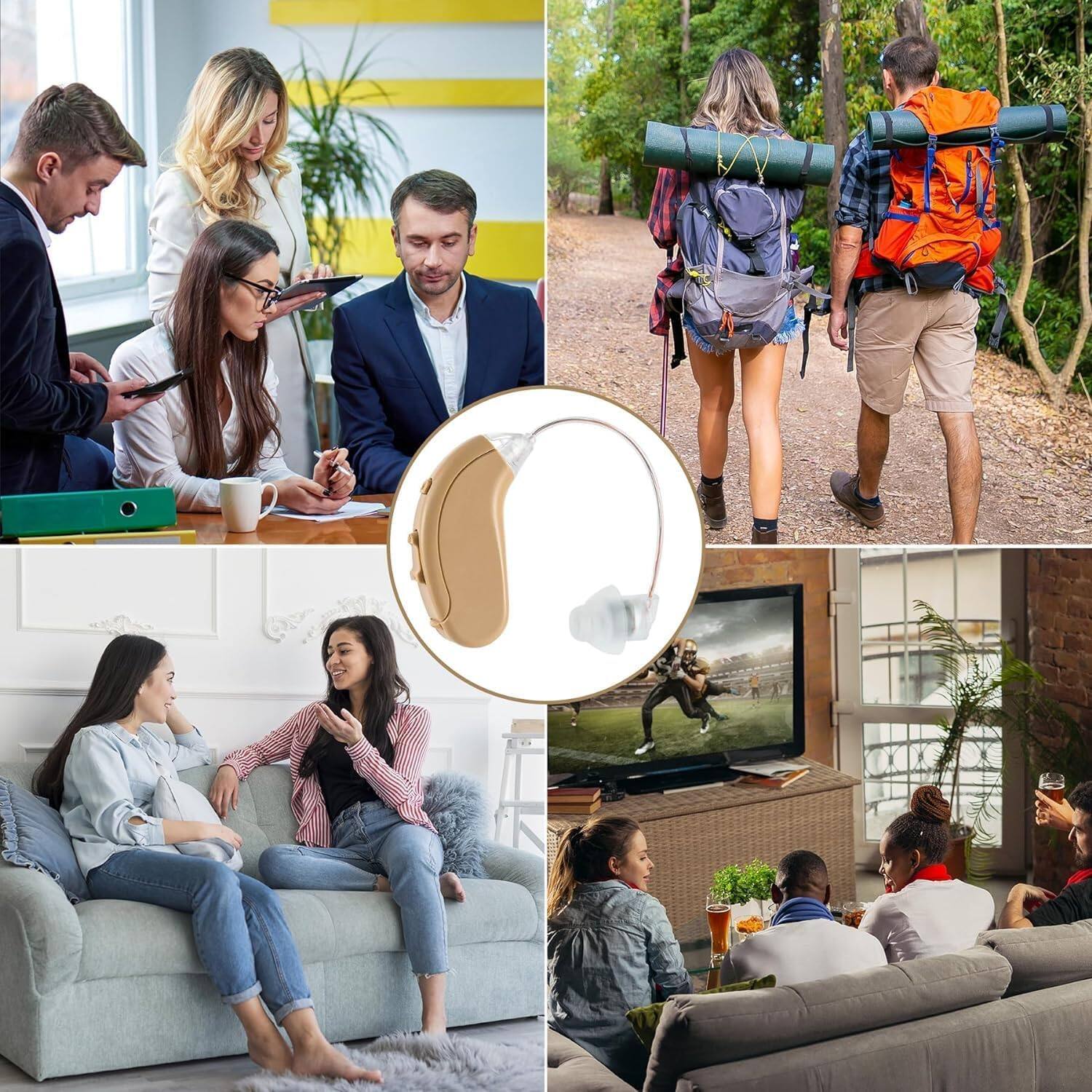 Alt View 5. MEDca - MEDca Digital High Power BTE Hearing Personal Sound Amplifier - Beige.