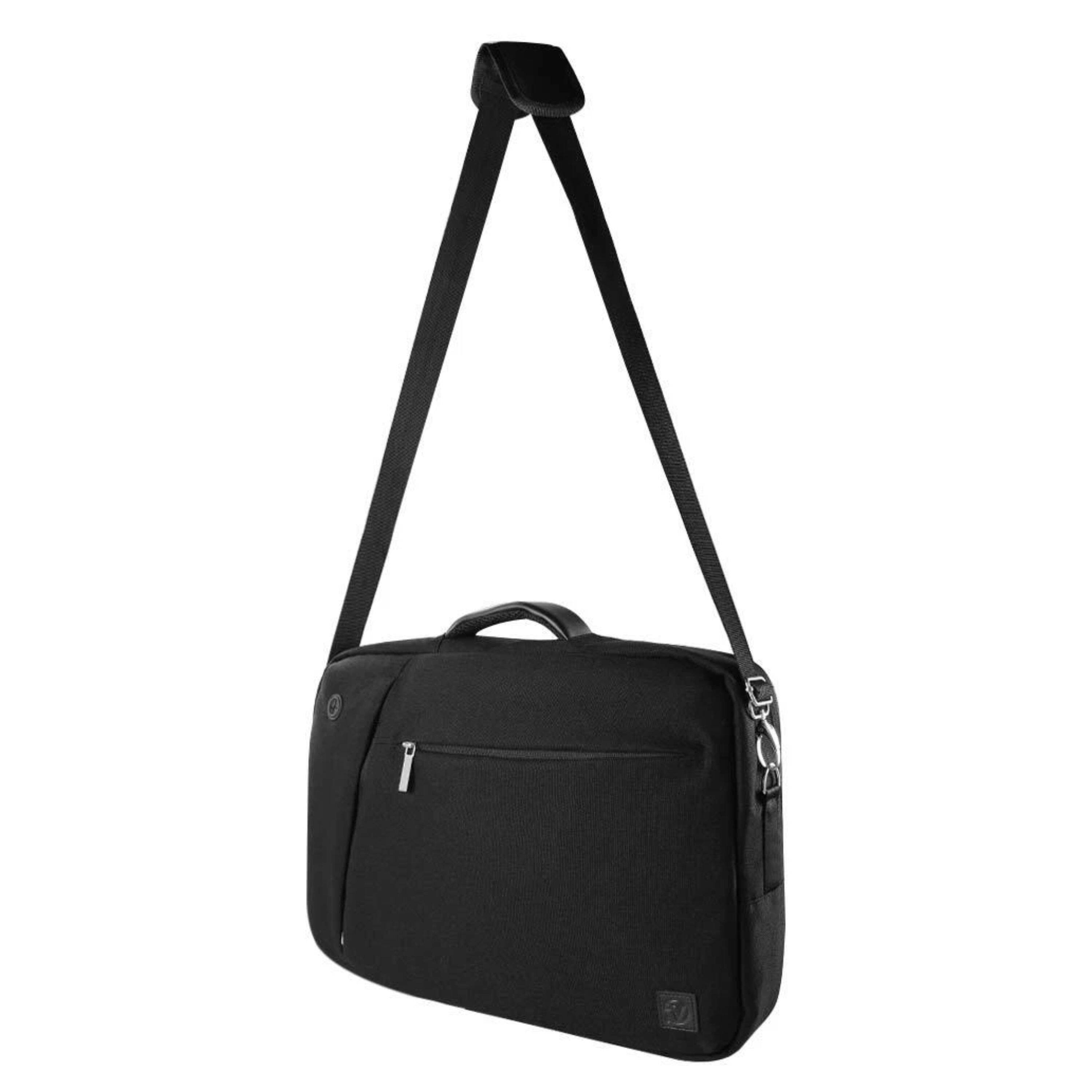 Angle. Kitcheniva - Nylon Carry Case Backpack Messenger Bag For 13" Tablet - Black.