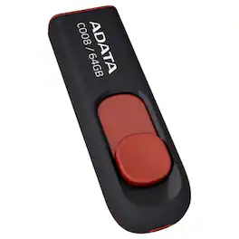 ADATA - 64GB USB 2.0 Retractable Capless Flash Drive - Red