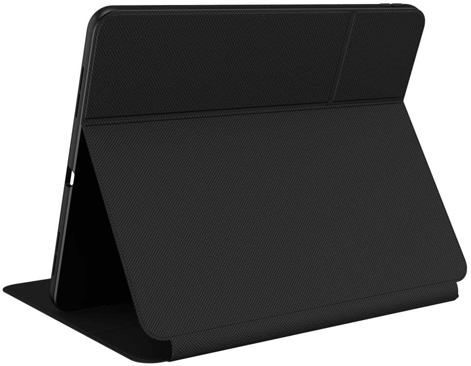 Angle. Speck - Speck Presidio Pro Folio Case for Apple iPad Pro 12.9 Inch 3rd / 4th Gen - Black - Black.