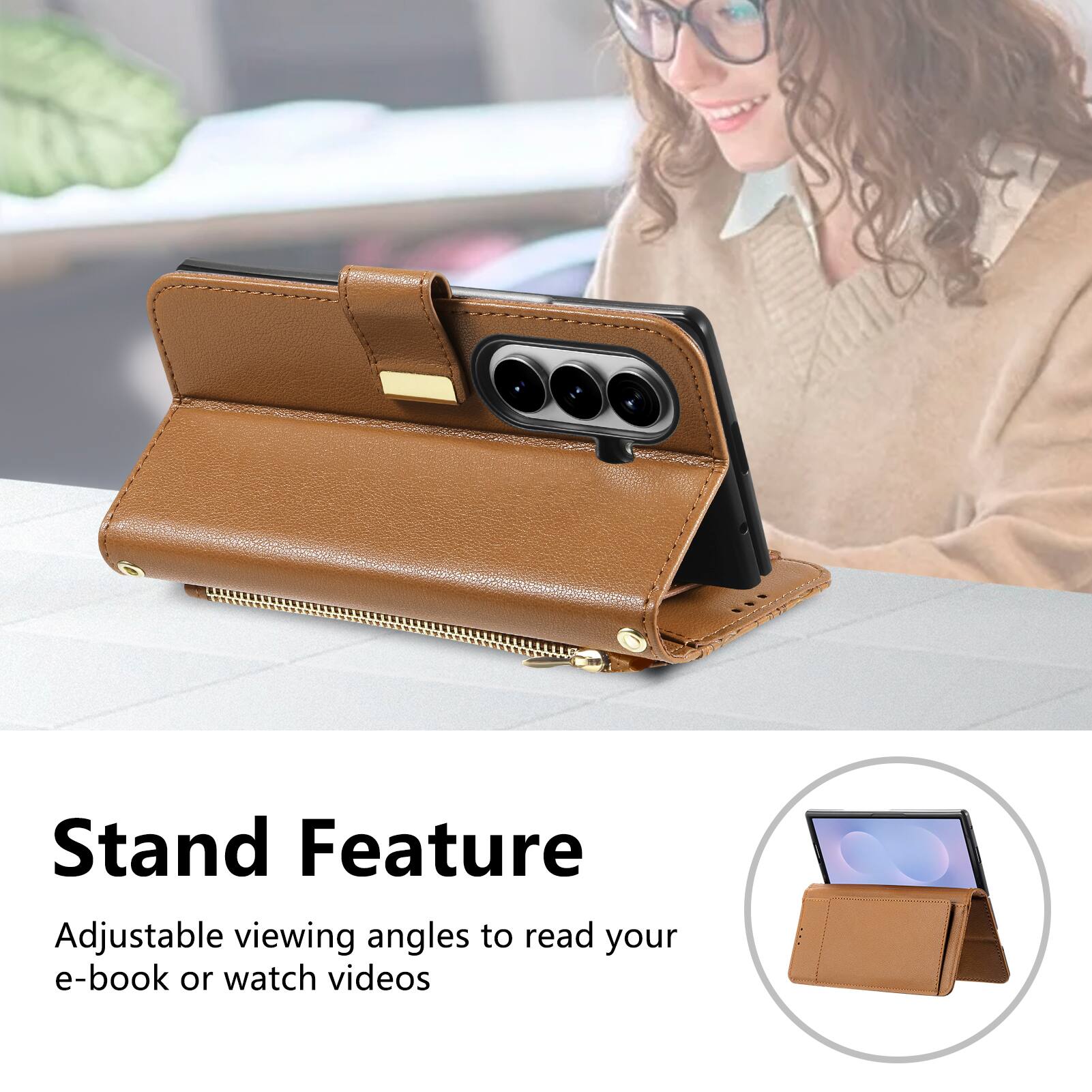 Stand Feature

Adjustable viewing angles to read your e-book or watch videos
