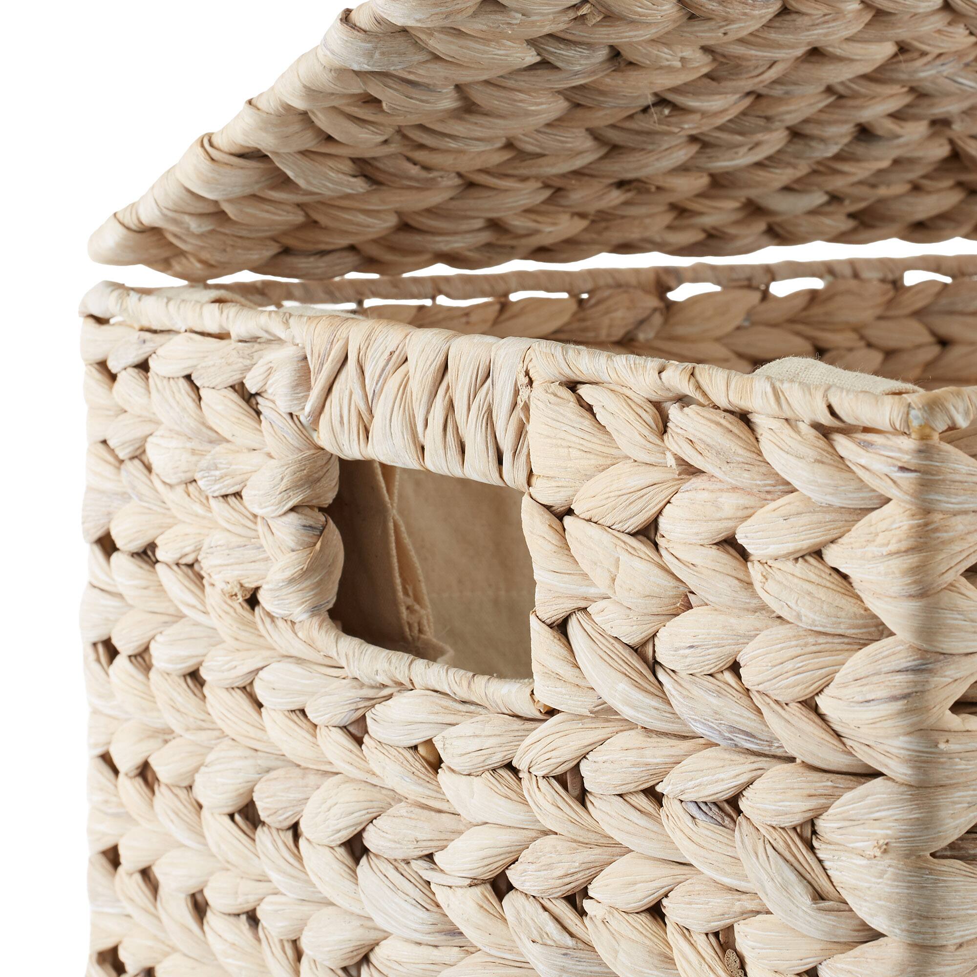 Alt View 4. Casafield - 2-Section Laundry Hamper Basket with Removable Liner Bags for Clothes - Whitewash.