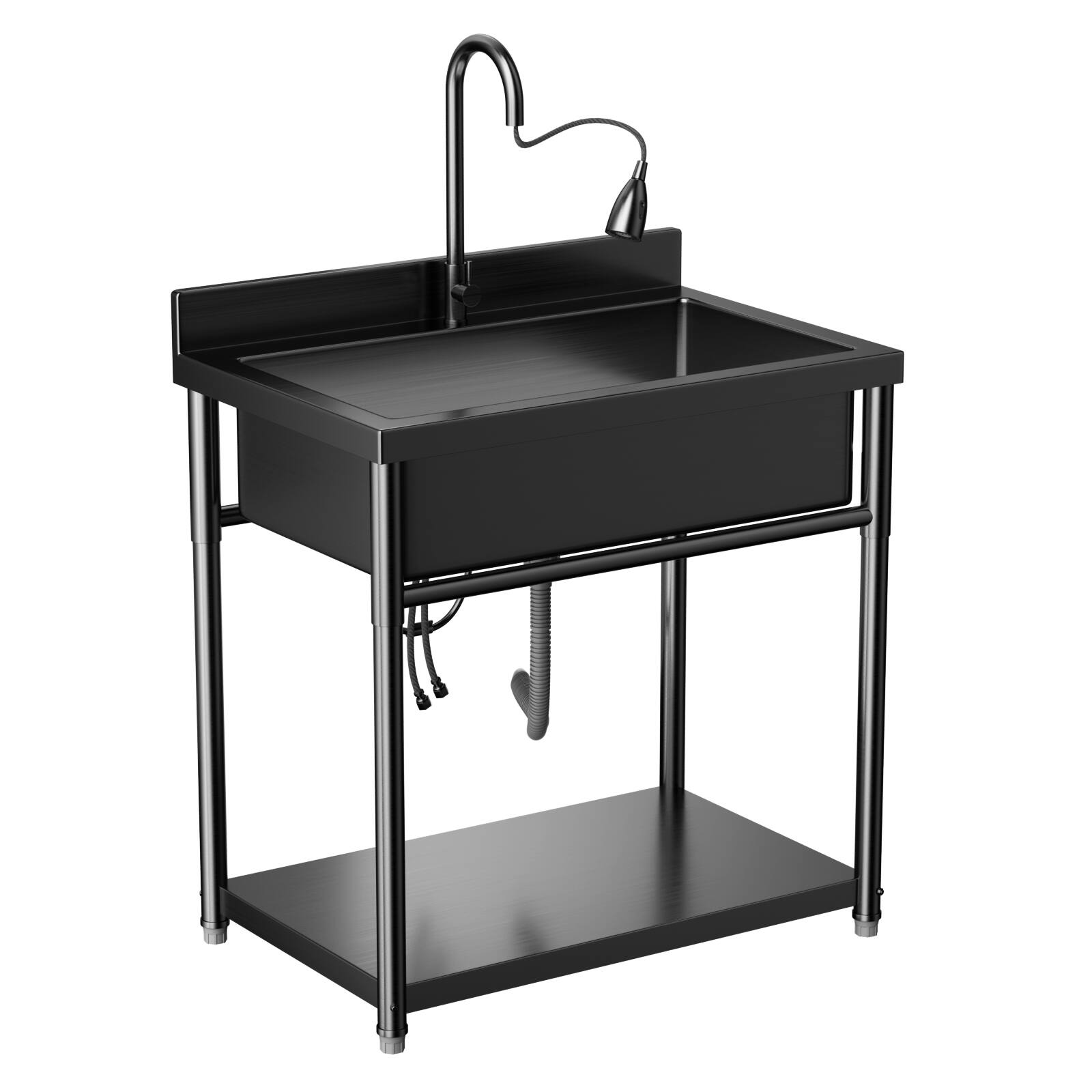 Alt View 1. Circus Cirle - Stainless Steel Utility Sink - black.