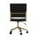 Alt View 19. Martha Stewart - Ivy Ribbed Faux Leather Office Chair - Black Faux Leather/Polished Brass.