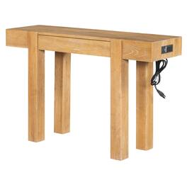 Forest'nSky - Natural Sideboard Buffet Cabinet Console Table with Hidden Drawer, Side Power Outlet - Natural)