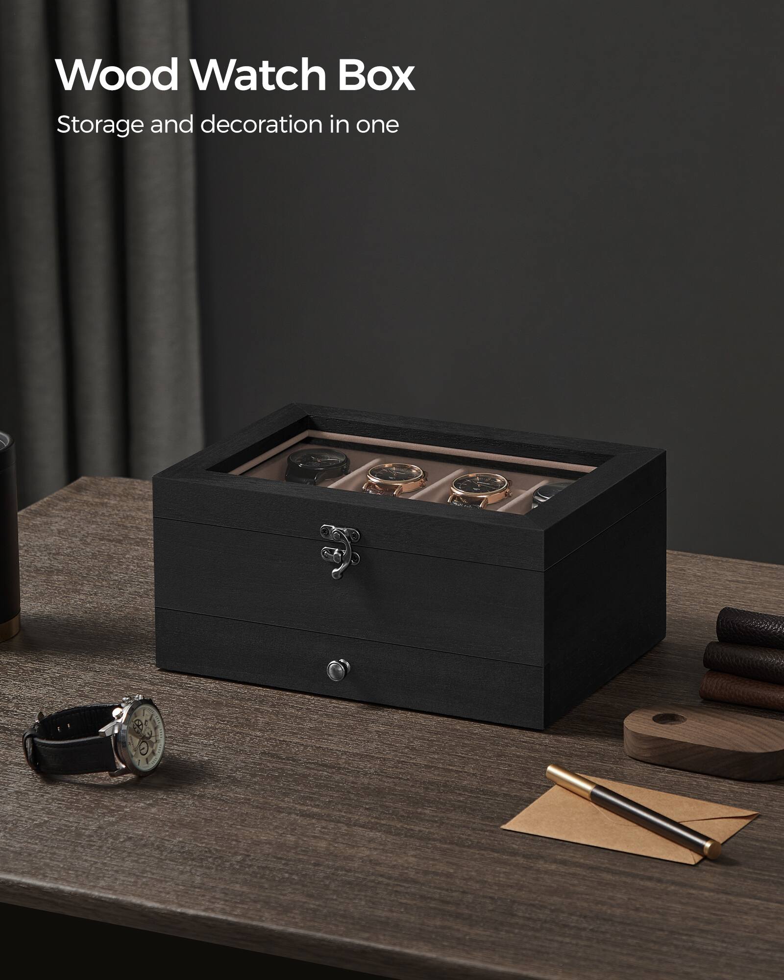 Wood Watch Box  
Storage and decoration in one