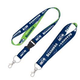 WinCraft - Seattle Seahawks 2-Pack Lanyard with Detachable Buckle & Key Strap Set - Multicolor