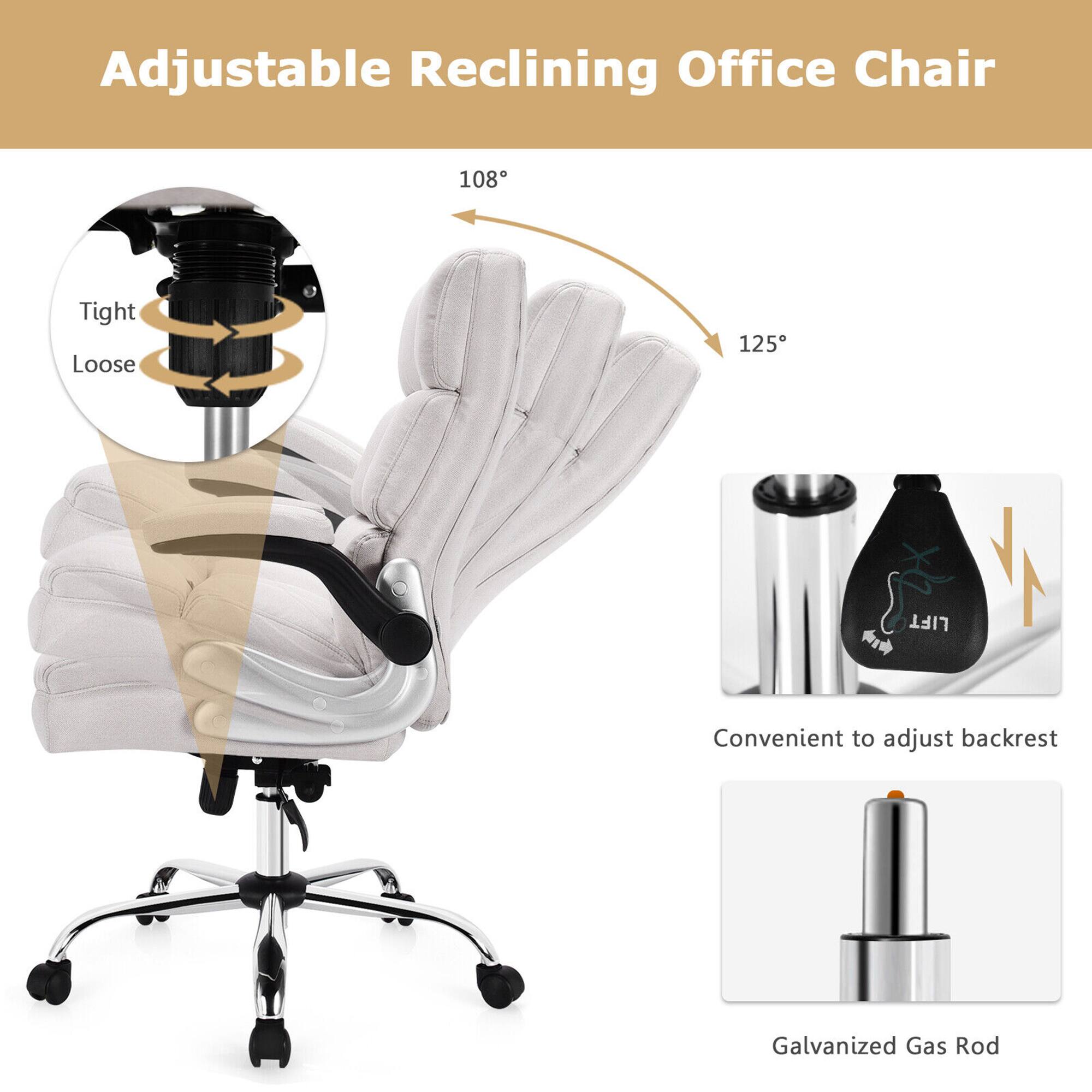 Adjustable Reclining Office Chair

108° Tight Loose
125° LIFT
Convenient to adjust backrest
Galvanized Gas Rod