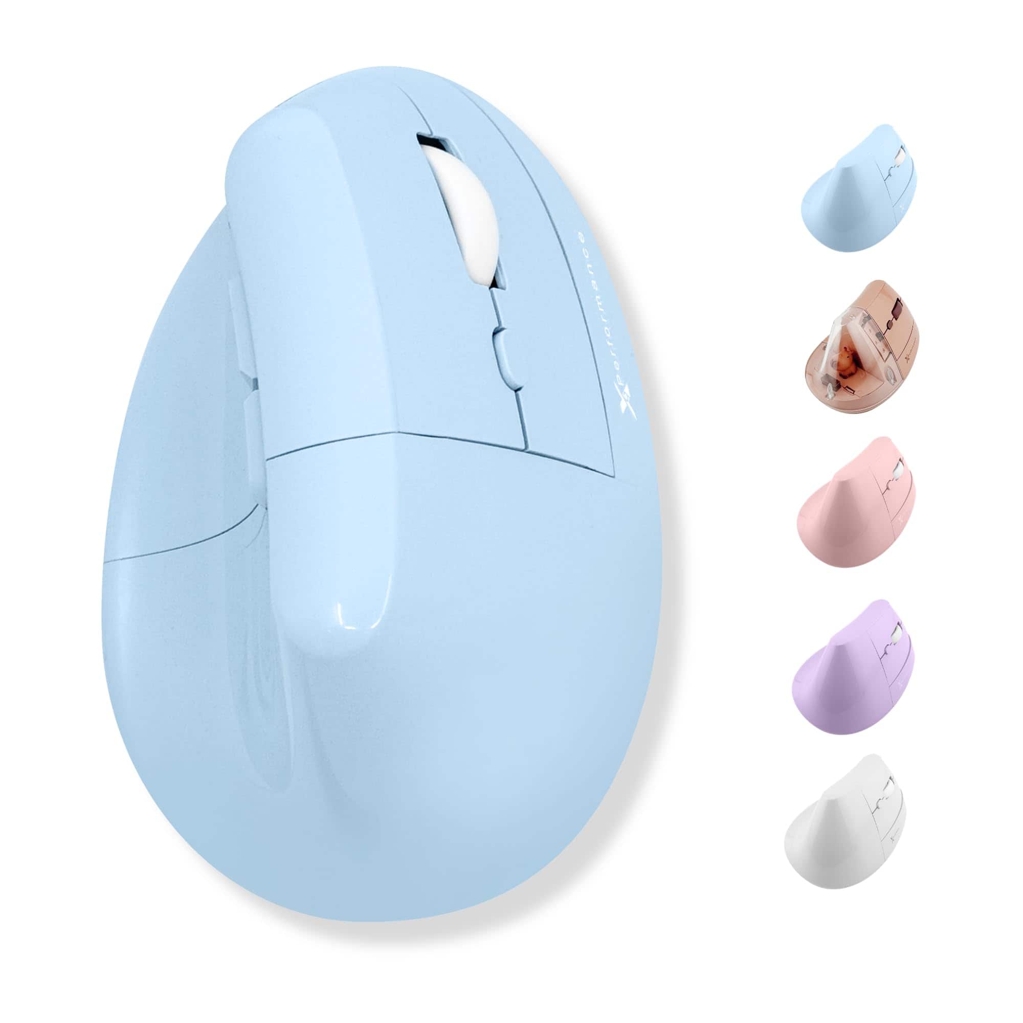 X9 - Performance Wireless Vertical Ergonomic Mouse - (BT + 2.4Ghz) - Click in Comfort - Up to 4000 DPI - Wireless - Blue