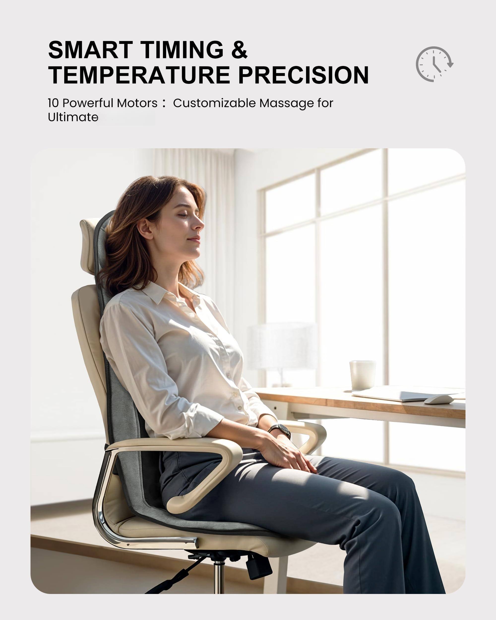 SMART TIMING & TEMPERATURE PRECISION  
10 Powerful Motors: Customizable Massage for Ultimate