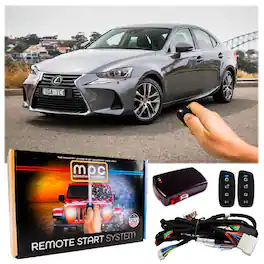 MPC - Plug-n-Play 4-Button 2-Way Remote Starter For 2016-2020 Lexus IS300 - T-Harness - Black
