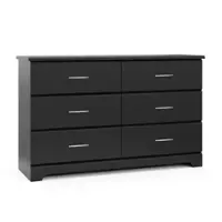 Storkcraft - Brookside 6-Drawer Double Dresser - Black - Front_Zoom