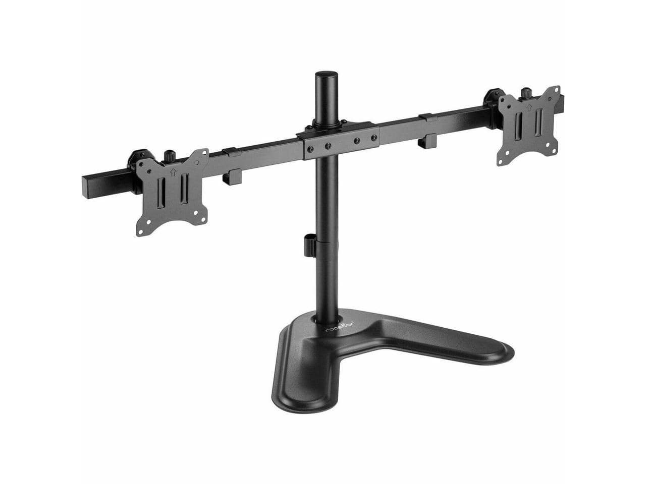 Rocstor - ErgoReach EP2 Pole Mount Dual-Screen Monitor Stand Y10N003-B1 - Black