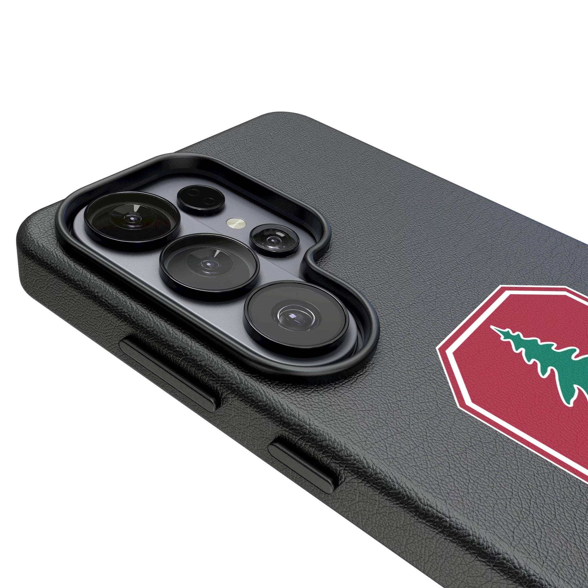 Alt View 2. Keyscaper - Stanford Cardinal Text Backdrop Galaxy Magnetic Bump Case - S26 Plus - Black.
