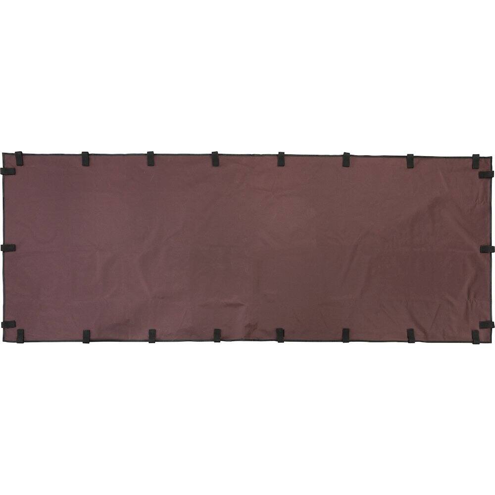 Front. TRIXIE - Dog Kennel Sunshade, All Weather Side Panel, Fits Kennel, Burgundy - Burgundy.