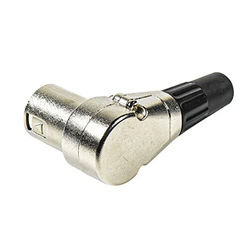 Alt View 2. HQRP - 4-Pack 3-Pin XLR Adjustable Right-Angle Male Connectors - 7-Position Mic Audio Cable Plug - Black.