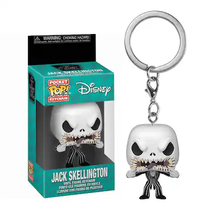 **WARNING: CHOKING HAZARD**
Small parts. Not suitable for children under 36 months.
**POCKET POP! KEYCHAIN**
**Disney**
**JACK SKELLINGTON**
VINYL FIGURE KEYCHAIN
PORTE-CLE FIGURINE EN VINYLE
LLAVERO CON FIGURA DE PLÁSTICO