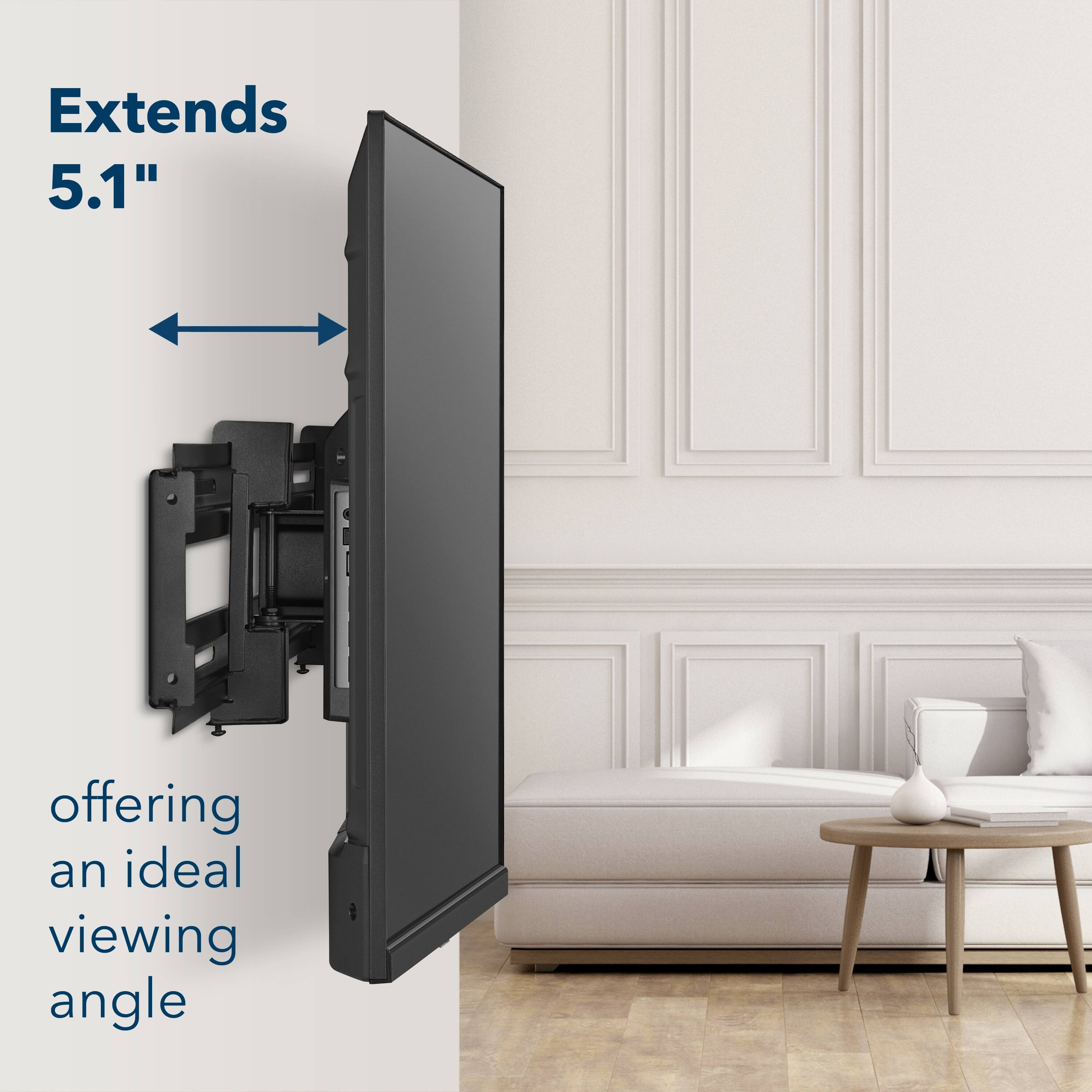 Extends 5.1" offering an ideal viewing angle