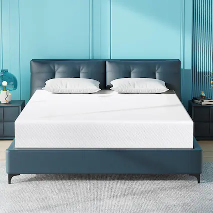Front. Vipbear - Vipbear 8 " Twin Size Extra Firm Memory Foam Mattresses with Tencel Cover, Premier Cooling Green Tea/Gel Bed Mattresses - White.