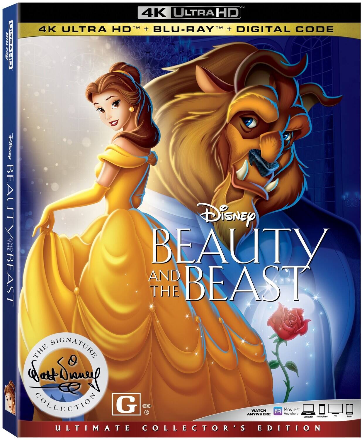 Front. Beauty and the Beast (The Walt Disney Signature Collection)   - 4K Blu-Ray.