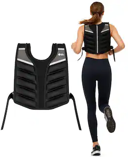 Sugift - 15LB Weighted Vest with Adjustable Buckle for Training, Running, and Fitness - Black