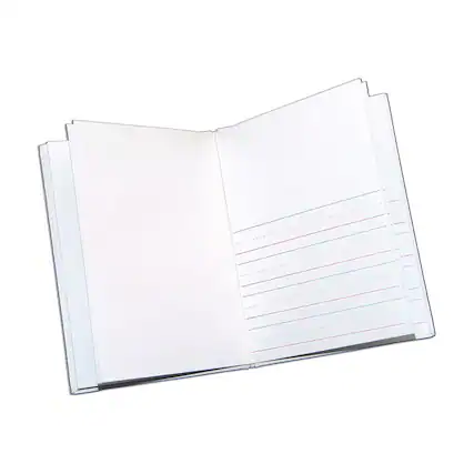 Front. ASHLEY PRODUCTIONS - Hardcover Blank Book Primary Lined, 6" x 8" Portrait, White - 6" x 8".