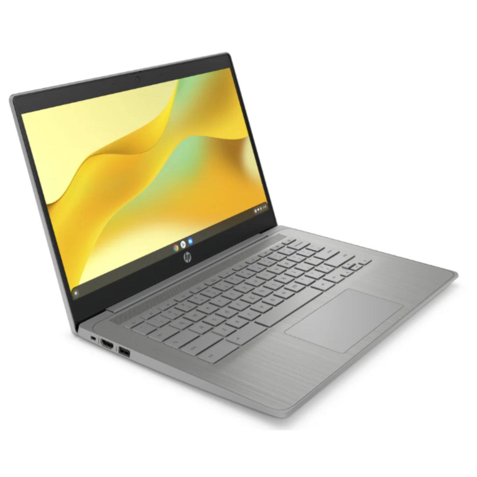 Alt View 2. HP - Chromebook 14a-ne1007ca 14" Intel Celeron N4500 1.10 GHz up to 2.8 GHz 4GB RAM 64GB eMMC ChromeOS - Gray.